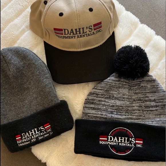 Other - TWO BLACK BEANIE & BASEBALL CAP BLACK & TAN